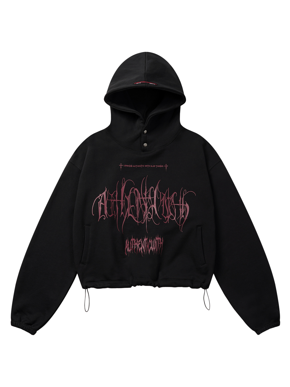 Devil Over Boxy Hoodie - Black