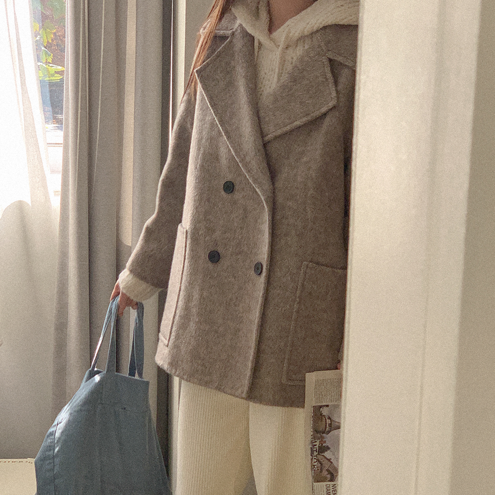 ウールハンドメイドハーフコート | ファッション通販サイト NUGU