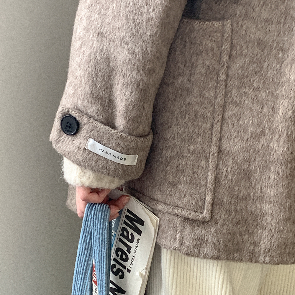 AtelierNain musinsa nugu ハーフウールコート アイボリー AtelierNain musinsa nugu ハーフウールコート アイボリー ◇【思わず